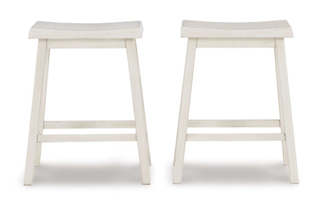 Stuven White Counter Height Stool (Set of 2) - Ornate Home