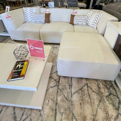 Sunny Natural White 4pc Modular Sectional Living Room Set - Ornate Home