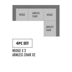 Sunny Natural White Modular Sectional / Create your own Style - Ornate Home