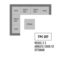 Sunny Natural White Modular Sectional / Create your own Style - Ornate Home