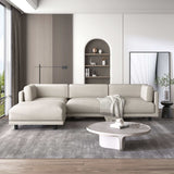 Sutter Sectional Sofa with Reversible Chaise Beige - Ornate Home