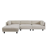 Sutter Sectional Sofa with Reversible Chaise Beige - Ornate Home