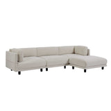 Sutter Sectional Sofa with Reversible Chaise Beige - Ornate Home