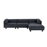 Sutter Sectional Sofa with Reversible Chaise Gray - Ornate Home