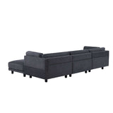 Sutter Sectional Sofa with Reversible Chaise Gray - Ornate Home