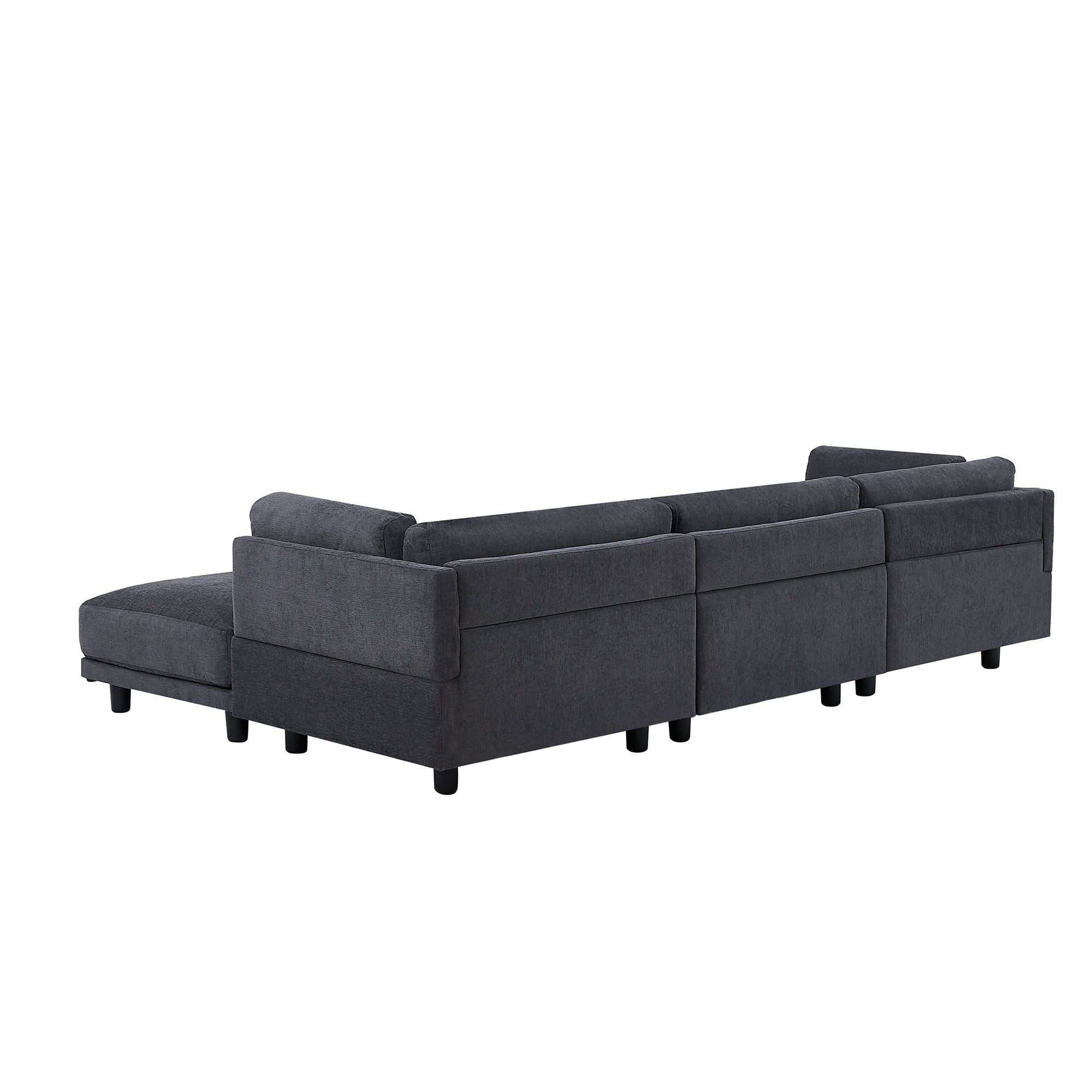 Sutter Sectional Sofa with Reversible Chaise Gray - Ornate Home