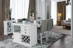 Sutton Antique White Counter Ht. Chair (Set of 2) - Ornate Home