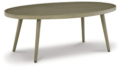 Swiss Valley Beige Oval Outdoor Coffee Table - Ornate Home
