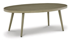 Swiss Valley Beige Oval Outdoor Coffee Table - Ornate Home