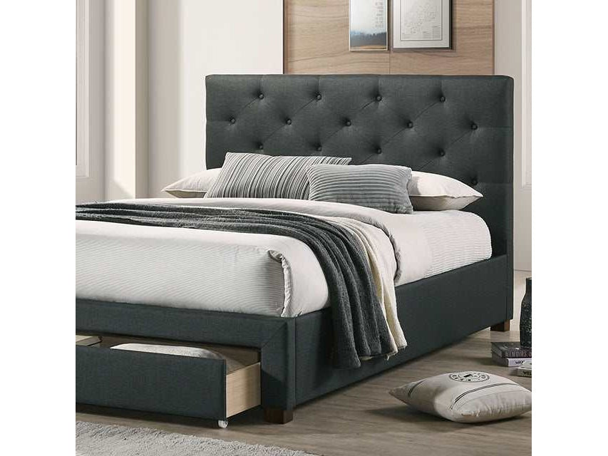 Sybella Dark Gray Eastern King Bed - Ornate Home