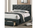 Sybella Dark Gray Twin Bed - Ornate Home