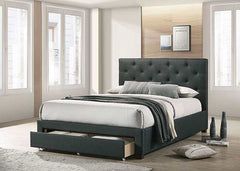 Sybella Dark Gray Twin Bed - Ornate Home