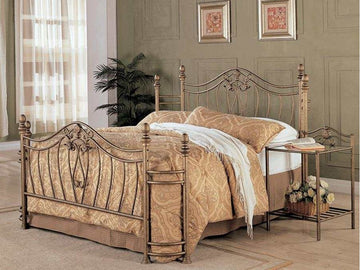 Sydney Antique Brushed Gold Metal HB & FB - Ornate Home