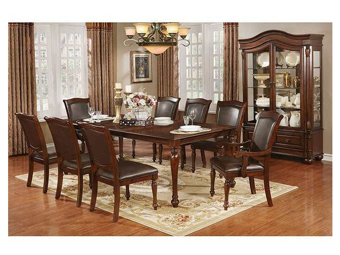 Sylvana Brown Cherry/Espresso Dining Table - Ornate Home