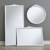 Sylvie Glossy White Wall Mirror - Ornate Home