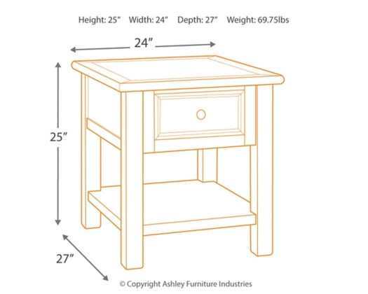 Bolanburg Oak & White End Table - Ornate Home