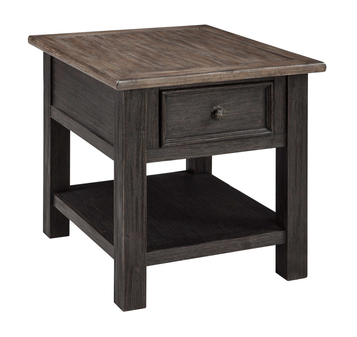 Tyler Creek Grayish Brown/Black End Table - Ornate Home