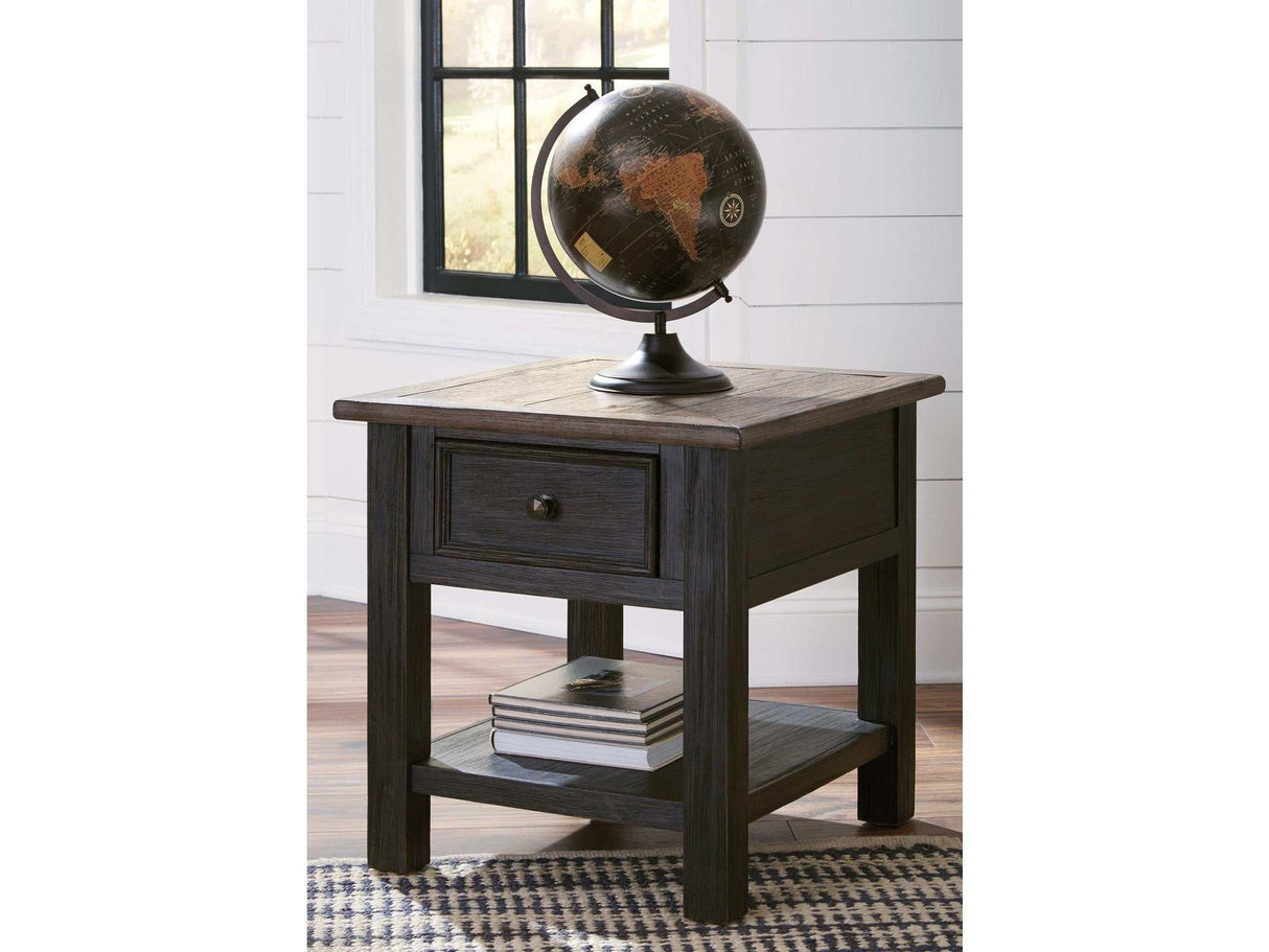 Tyler Creek Grayish Brown/Black End Table - Ornate Home