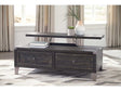 Todoe Dark Gray Lift Top Coffee Table - Ornate Home