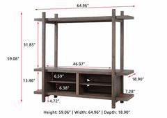 Tacoma Brown 65" Entertainment Center - Ornate Home