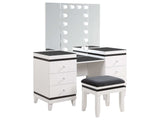 Talei White / Black Vanity Set - Ornate Home
