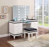 Talei White / Black Vanity Set - Ornate Home