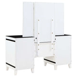 Talei White / Black Vanity Set - Ornate Home