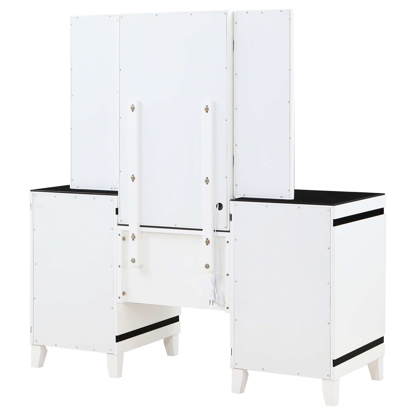 Talei White / Black Vanity Set - Ornate Home