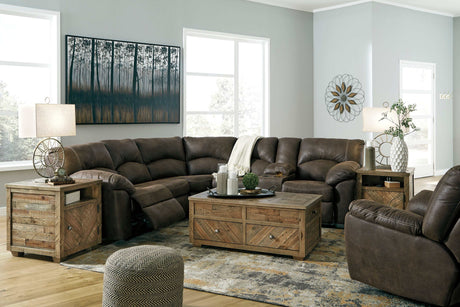 Tambo Faux Leather 2pc Manual Reclining Sectional - Ornate Home
