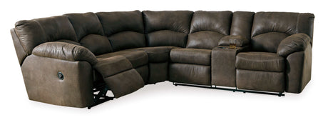 Tambo Faux Leather 2pc Manual Reclining Sectional - Ornate Home