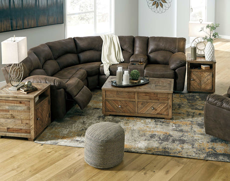 Tambo Faux Leather 2pc Manual Reclining Sectional - Ornate Home
