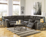 Tambo Faux Leather 2pc Manual Reclining Sectional - Ornate Home