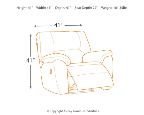 Tambo Faux Leather Manual Recliner - Ornate Home