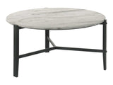 Tandi White Marble & Black Coffee Table - Ornate Home