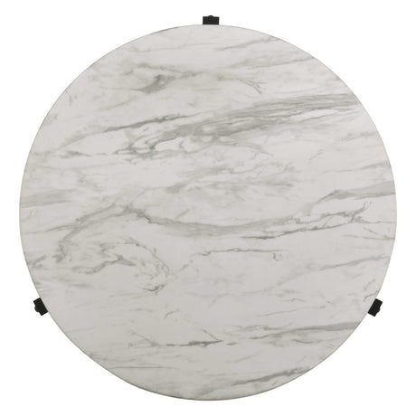 Tandi White Marble & Black Coffee Table - Ornate Home