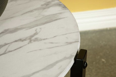 Tandi White Marble & Black Coffee Table - Ornate Home