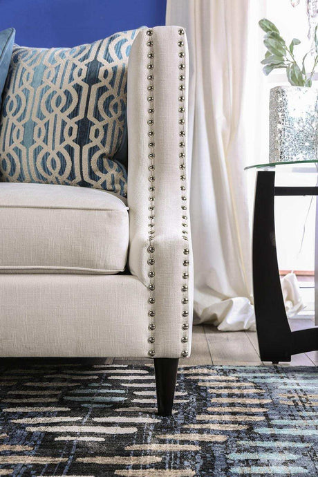 Tegan Beige Stationary Sofa & Loveseat 2pc - Ornate Home