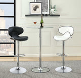 Thea Chrome & Clear Bar Table w/ LED - Ornate Home