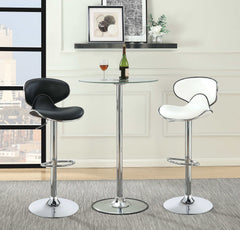 Thea Chrome & Clear Bar Table w/ LED - Ornate Home