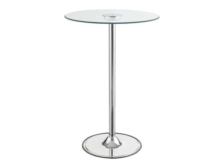 Thea Chrome & Clear Bar Table w/ LED - Ornate Home