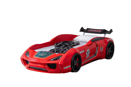 Thunder Kids Twin Carbed Red Mattress Included - Ornate Home