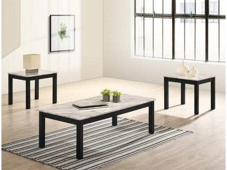 Thurner Faux Marble White Cocktail Set - Ornate Home