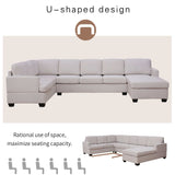 Tijuana Modern U-Shape Sectional Sofa  Beige - Ornate Home