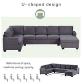 Tijuana Modern U-Shape Sectional Sofa Gray - Ornate Home