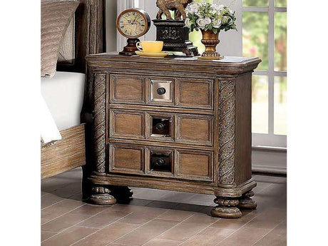 Timandra Rustic Natural Tone Nightstand - Ornate Home