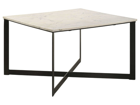 Tobin White / Black Coffee Table - Ornate Home