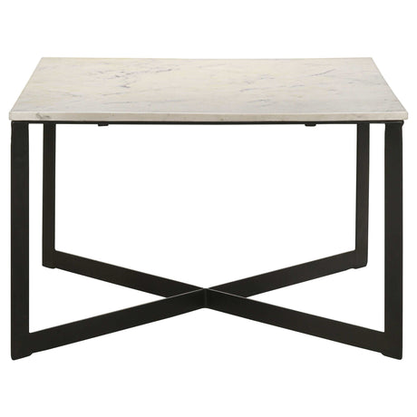 Tobin White / Black Coffee Table - Ornate Home