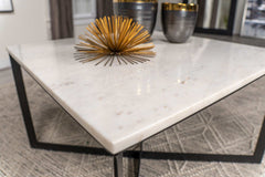 Tobin White / Black Coffee Table - Ornate Home