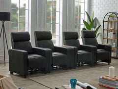 Toohey Black 5 Pc Theater Seating (4R) - Ornate Home
