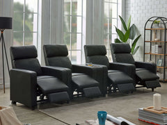 Toohey Black 5 Pc Theater Seating (4R) - Ornate Home
